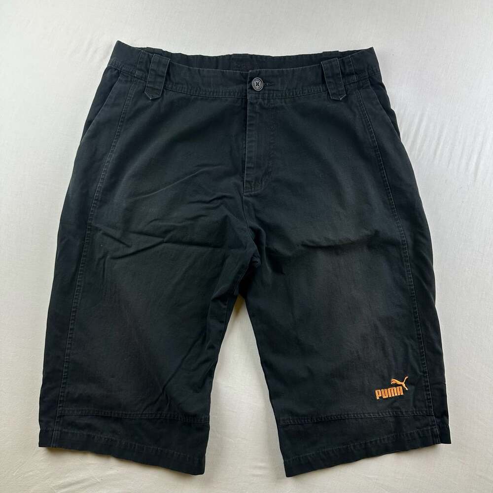 Puma Shorts Size M Black Cotton Bermuda Casual